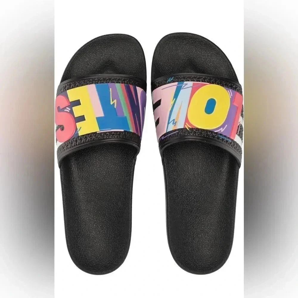 Adidas Men Adilette Pride Slide Sandals Black New With Tags